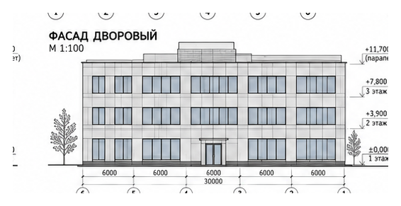 Фасад дворовый